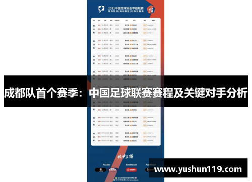 成都队首个赛季：中国足球联赛赛程及关键对手分析
